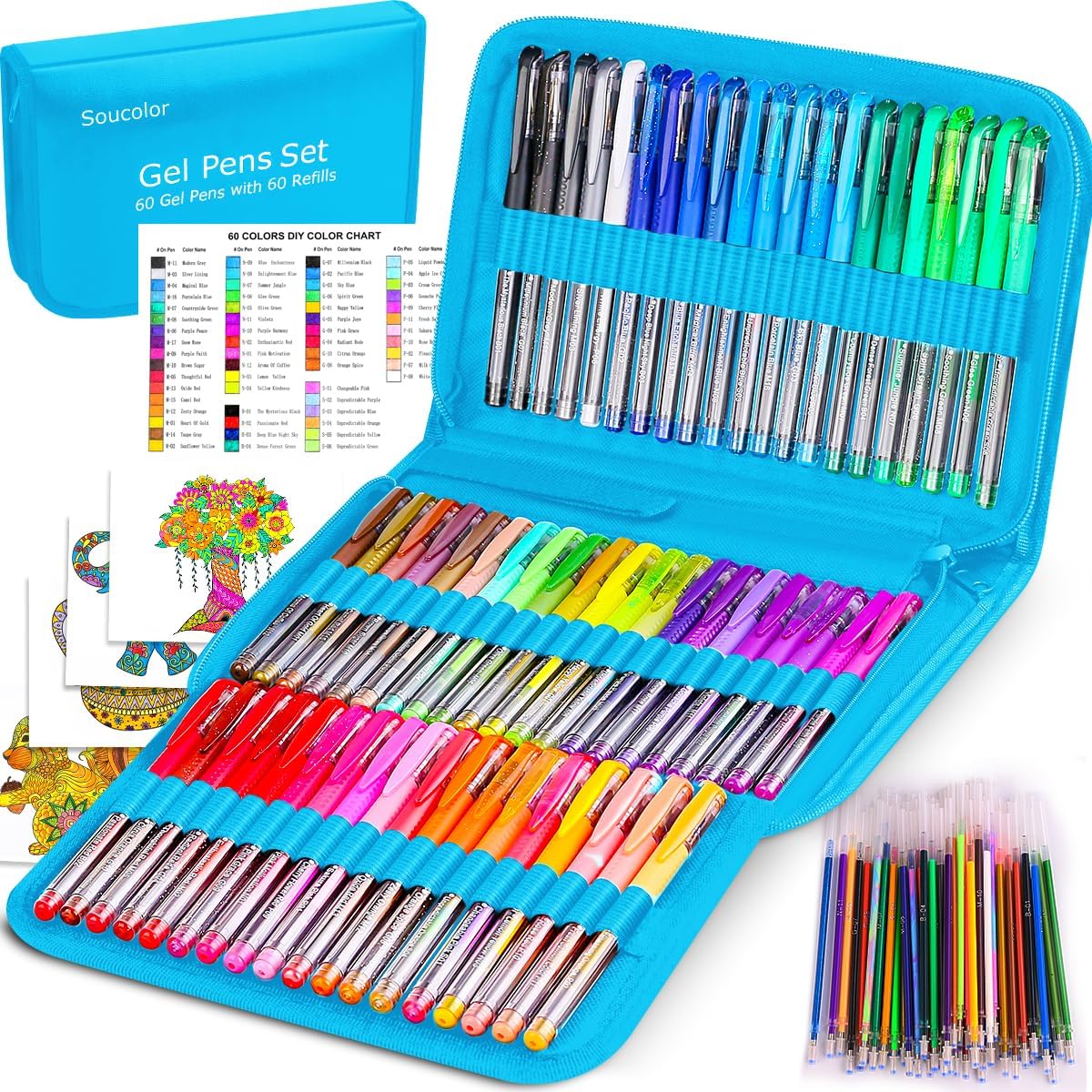 Soucolor Scrapbook Paper Journaling Pens, Teacher Appreciation Gift Art Supplies Kits